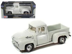 1956 Ford F-100 Pickup White 1/24 Diecast Car Model Motormax 73235