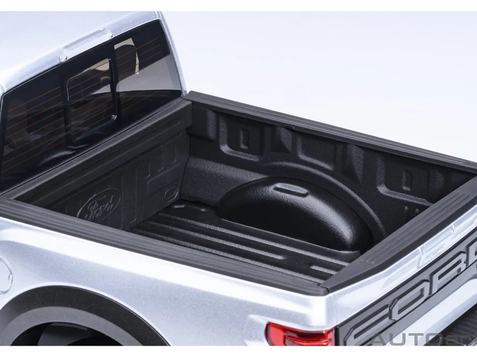 2019 Ford F-150 Raptor Pickup Truck Ingot Silver 1/18 Model Car by Autoart