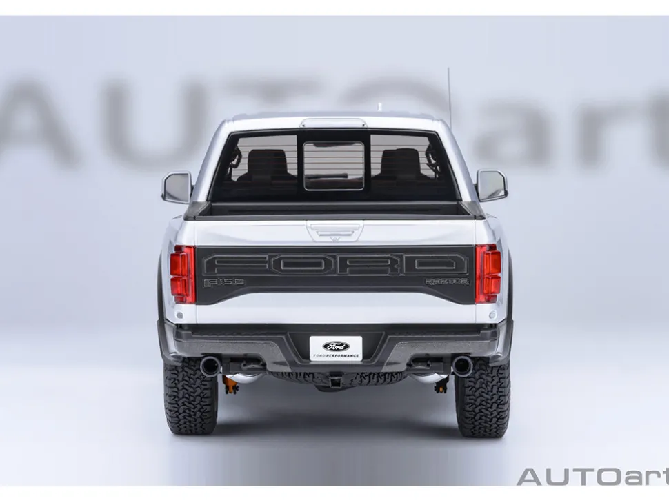2019 Ford F-150 Raptor Pickup Truck Ingot Silver 1/18 Model Car by Autoart