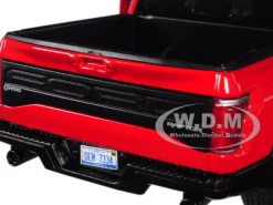 2017 Ford F-150 Raptor Pickup Truck Red Black Wheels 1/27 Diecast Model Car Motormax 79344