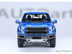 2019 Ford F-150 Raptor Pickup Truck Velocity Blue 1/18 Model Car by Autoart