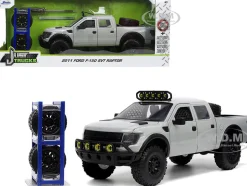 2011 Ford F-150 SVT Raptor Pickup Truck Light Gray with Extra Wheels 