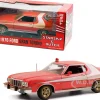 1976 Ford Gran Torino Red White Stripe Weathered Version Starsky and Hutch 1975 1979 TV Series 1/24 Diecast Model Car Greenlight 84121