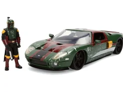 2005 Ford GT Green (Weathered) with Graphics and Boba Fett Figure 
