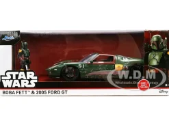 2005 Ford GT Green (Weathered) with Graphics and Boba Fett Figure 