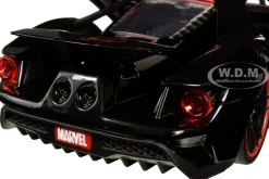 2017 Ford GT Miles Morales Diecast Figurine Spider Man Marvel Series 1/24 Diecast Model Car Jada 31190