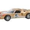 1966 Ford GT40 MKII #5 Kandy Gold Metallic with White Stripes and Red Graphics 1/43 Diecast Model Car by Norev