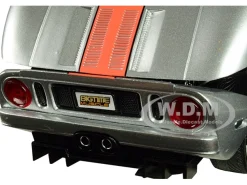2005 Ford GT Silver Orange Stripe Bigtime Muscle 1/24 Diecast Model Car Jada 31324