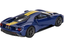 Ford GT Sunoco Blue with Yellow Stripes Limited Edition to 3600 pieces Worldwide 1/64 Diecast Model Car by Mini GT
