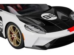 2021 Ford GT #98 White Black Hood Heritage Edition 1/18 Model Car Top Speed TS0317