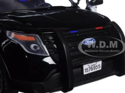2015 Ford Interceptor Police Utility California Highway Patrol CHP Black White 1/24 Diecast Model Car Motormax 76955