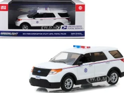 2014 Ford Interceptor Utility Postal Police United States Postal Service USPS White 1/43 Diecast Model Car Greenlight 86524