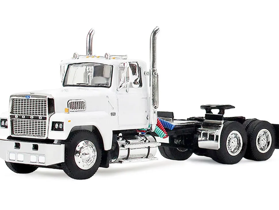 Ford LTL 9000 Trio Set (Two Day Cabs and One 60" Flat Top Sleeper) 1/64 Diecast Model by DCP/First Gear