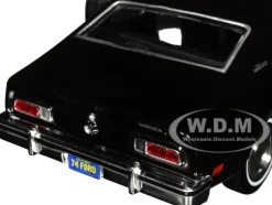 1974 Ford Maverick Black Forgotten Classics Series 1/24 Diecast Model Car Motormax 79042BK