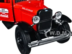 1931 Ford Model AA Pickup Truck Red and Black Go Refreshed Drink Coca Cola 1/24 Diecast Model Car Motor City Classics 424022