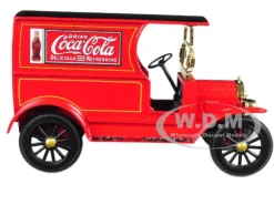 1917 Ford Model T Cargo Van Coca Cola Red Black Top 1/24 Diecast Model Car Motor City Classics 424917