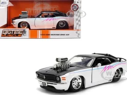 1970 Ford Mustang Boss 429 Black and White with Graphics 