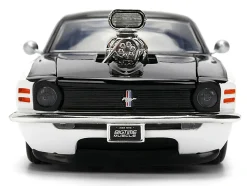 1970 Ford Mustang Boss 429 Black and White with Graphics 
