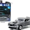 1969 Ford Mustang Boss 429 Gray Metallic Black Stripes John Wick 2014 Movie Hollywood Series Release 18 1/64 Diecast Model Car Greenlight 44780 E
