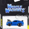 2013 Ford Mustang Boss 302 Light Blue Black Stripes 1/64 Diecast Model Car Muscle Machines 15544