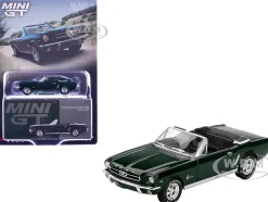 1964 Ford Mustang Convertible Highland Green Limited Edition 1/64 Diecast Model Car by Mini GT