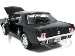 1964 1/2 Ford Mustang Coupe Hard Top Black 1/24 Diecast Model Car Welly 22451