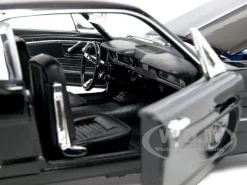 1964 1/2 Ford Mustang Coupe Hard Top Black 1/24 Diecast Model Car Welly 22451