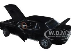 1967 Ford Mustang Coupe Matt Black Adonis Creed's Creed 2015 Movie 1/18 Diecast Model Car Greenlight 13611