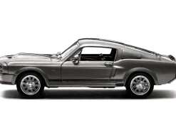 1967 Ford Mustang Custom Eleanor Gray Metallic Black Stripes Gone in 60 Seconds 2000 Movie 1/43 Diecast Model Car Greenlight 86411