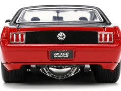 1965 Ford Mustang Custom Red Black Bigtime Muscle Series 1/24 Diecast Model Car Jada 34202