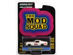 1967 Ford Mustang Fastback Cream #55 Thrill Circus By Karnes "The Mod Squad" (1968-1973) TV Series "Hollywood Series" Release 36 1/64 Diecast Model Car Greenlight 44960A