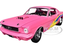1966 Ford Mustang Fastback 2+2 Pink with Blue and Yellow Stripes 