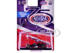 1969 Ford Mustang Funny Car "NHRA 75 Years" Red and White with Graphics Limited Edition to 3740 pieces Worldwide 1/64 Diecast Model Car by M2 Machines