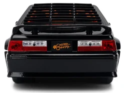1989 Ford Mustang GT Black with Red Flame Graphics and Chester Cheetah Diecast Figure 
