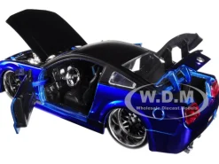 2006 Ford Mustang GT Blue with Black Top 1/24 Diecast Model Car Jada 99974