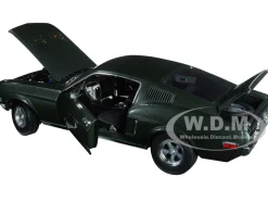 1968 Ford Mustang GT Fastback Highland Green Metallic 1/18 Diecast Model Car Greenlight 13615