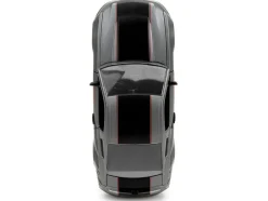 2010 Ford Mustang GT Matt Gray Metallic with Black Graphics and Stripes Ford Performance Bigtime Muscle Series 1/24 Diecast Model Car Jada 34210