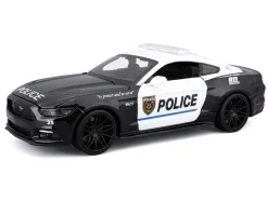 2015 Ford Mustang GT 5.0 "Police" Black and White "Authority" Series 1/24 Diecast Model Car by Maisto