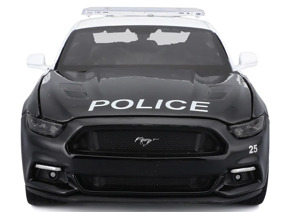 2015 Ford Mustang GT 5.0 "Police" Black and White "Authority" Series 1/24 Diecast Model Car by Maisto