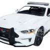 2018 Ford Mustang GT Police Car Unmarked Plain White Law Enforcement and Public Service Series 1/24 Diecast Model Car Motormax 76979w