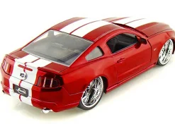 2010 Ford Mustang GT Red Metallic with White Stripes 