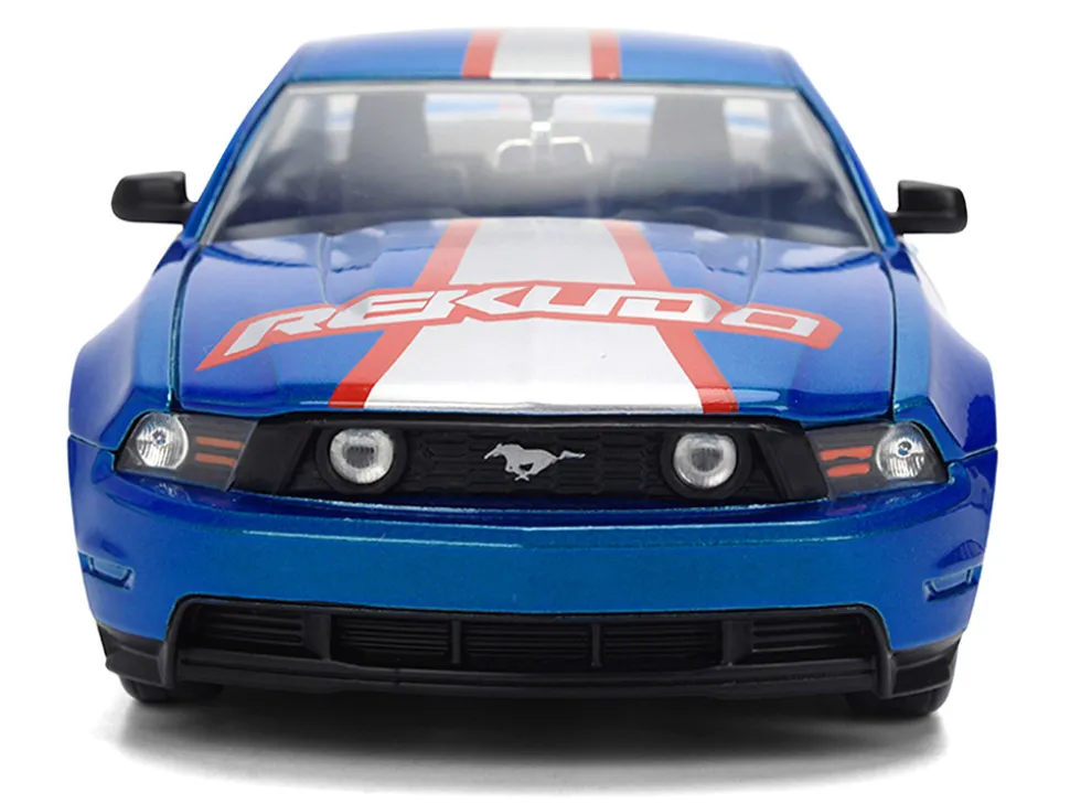 2010 Ford Mustang GT "Rekudo" Blue Metallic with Red and Silver Stripes "Bigtime Muscle" Series 1/24 Diecast Model Car by Jada