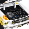 1966 Ford Mustang 2+2 GT #57 "Shell Oil" White with Yellow Stripes Limited Edition to 5650 pieces Worldwide 1/24 Diecast Model Car by M2 Machines