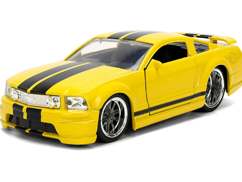 2006 Ford Mustang GT Yellow with Black Stripes "Fast & Furious 25 Years" Series 1/32 Diecast Model Car by Jada