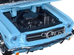 1964 1/2 Ford Mustang Light Blue White Top James Bond 007 Thunderball 1965 Movie James Bond Collection Series 1/24 Diecast Model Car Motormax 79855