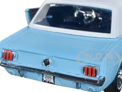 1964 1/2 Ford Mustang Light Blue White Top James Bond 007 Thunderball 1965 Movie James Bond Collection Series 1/24 Diecast Model Car Motormax 79855