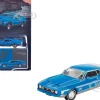 Ford Mustang Mach 1 Grabber Blue with Silver Stripes Limited Edition 1/64 Diecast Model Car by Mini GT