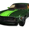 1970 Ford Mustang Mach 1 428 Green Metallic with Light Green Hood Limited Edition to 6550 pieces Worldwide 1/24 Diecast Model Car M2 Machines 40300-100A