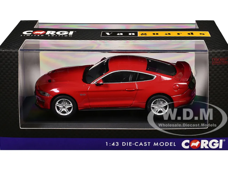 Ford Mustang Mk6 GT Fastback 5.0 RHD (Right Hand Drive) Race Red "Vanguards" Series 1/43 Diecast Model Car by Corgi