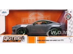 2024 Ford Mustang RTR Gray with Green Wheels 